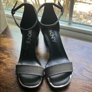 DKNY Black Heeled Sandals